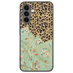 Leuke Telefoonhoesjes Samsung Galaxy A26 backcover hoesje - Luipaard flower print