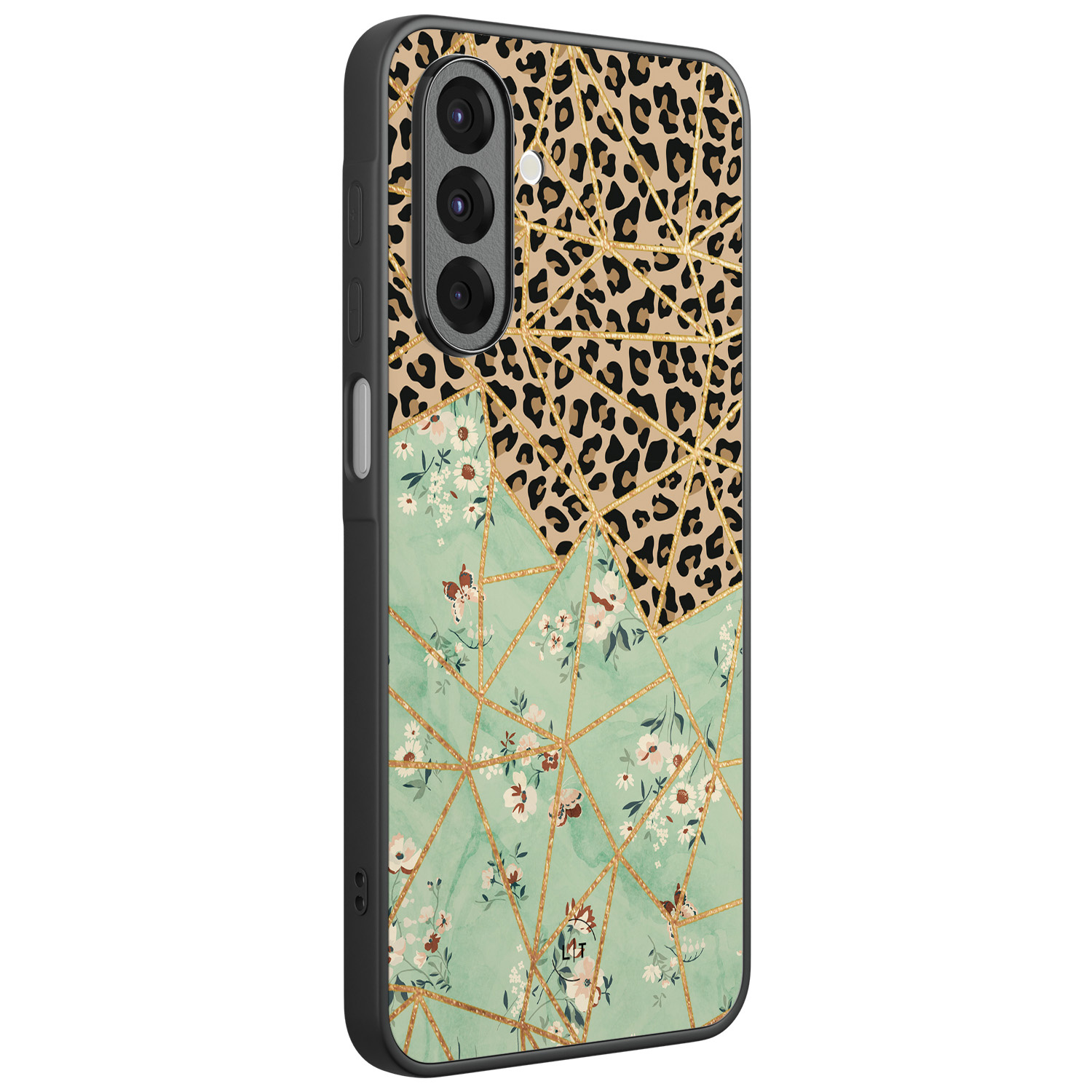 Leuke Telefoonhoesjes Samsung Galaxy A26 backcover hoesje - Luipaard flower print