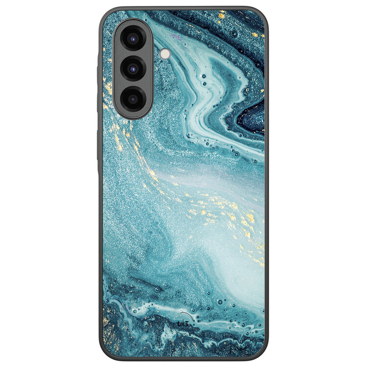 Leuke Telefoonhoesjes Samsung Galaxy A36 backcover hoesje - Marmer blauw