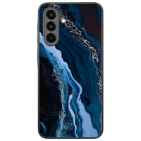 Leuke Telefoonhoesjes Samsung Galaxy A36 backcover hoesje - Marmer lagoon blauw