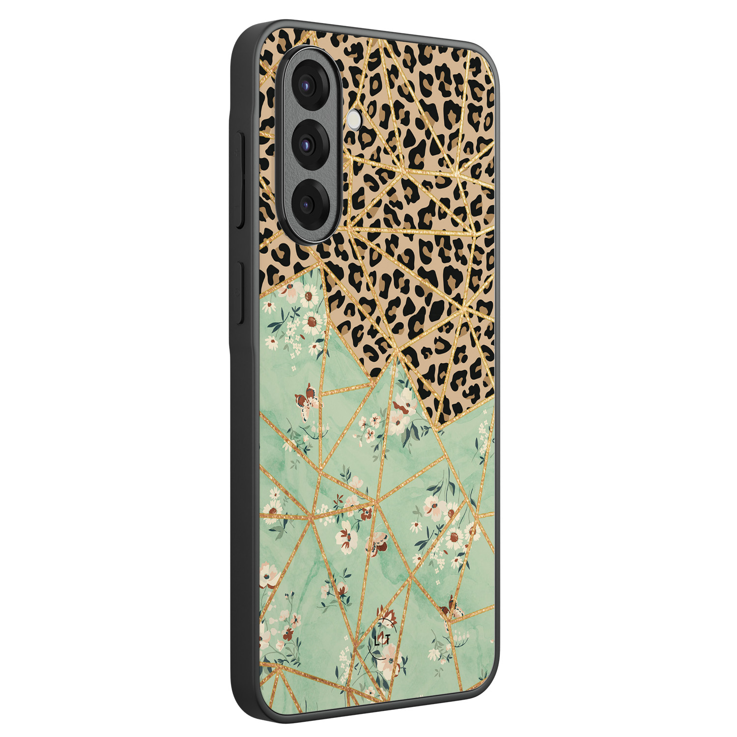 Leuke Telefoonhoesjes Samsung Galaxy A36 backcover hoesje - Luipaard flower print