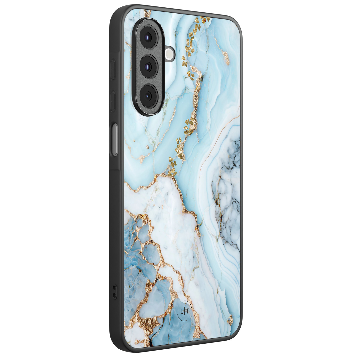 Leuke Telefoonhoesjes Samsung Galaxy A16 backcover hoesje - Marmer babyblauw