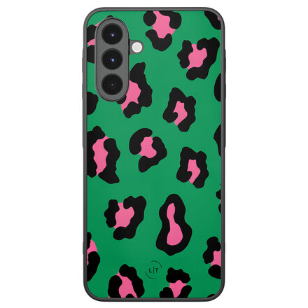 Luipaard groen roze