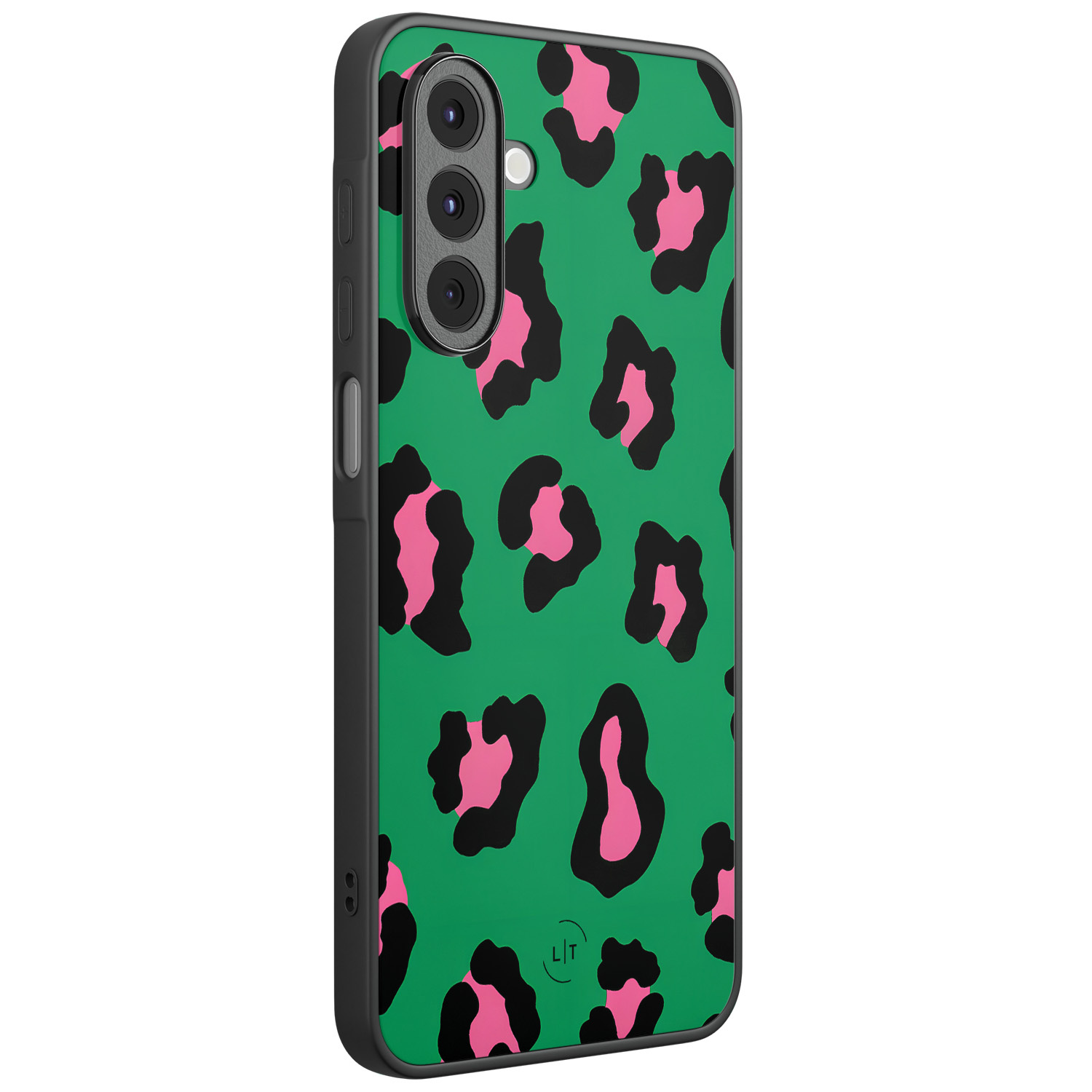 Leuke Telefoonhoesjes Samsung Galaxy A16 backcover hoesje - Luipaard groen roze
