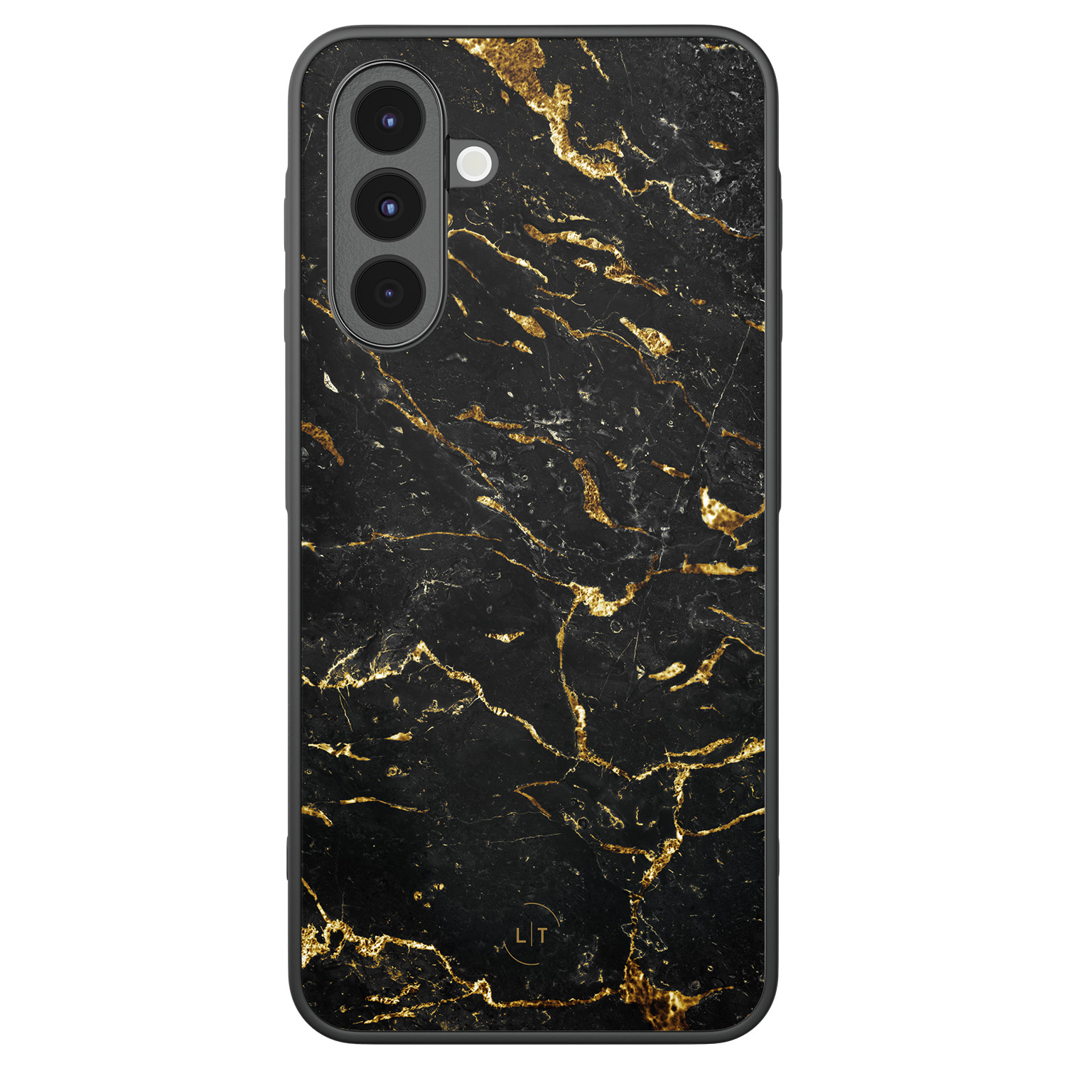 Leuke Telefoonhoesjes Samsung Galaxy A16 backcover hoesje - Marmer zwart goud