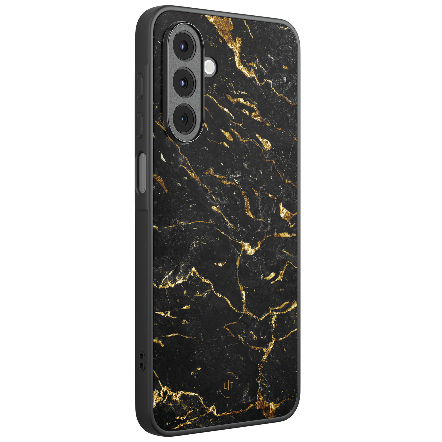 Leuke Telefoonhoesjes Samsung Galaxy A16 backcover hoesje - Marmer zwart goud