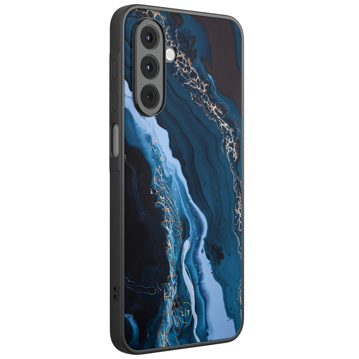 Leuke Telefoonhoesjes Samsung Galaxy A16 backcover hoesje - Marmer lagoon blauw