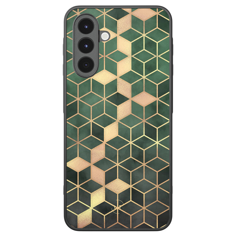 Leuke Telefoonhoesjes Samsung Galaxy A16 backcover hoesje - Kubus groen