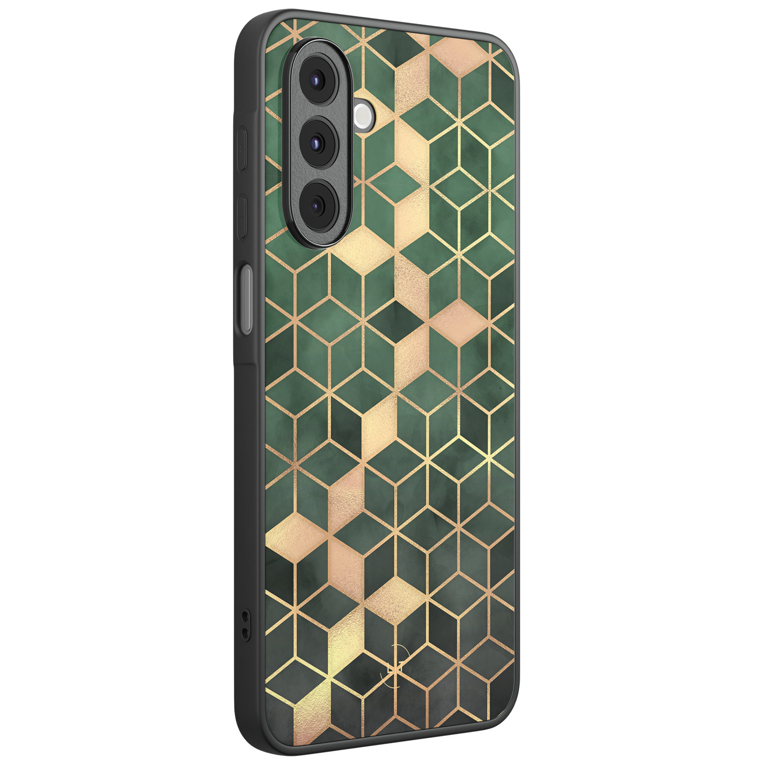 Leuke Telefoonhoesjes Samsung Galaxy A16 backcover hoesje - Kubus groen