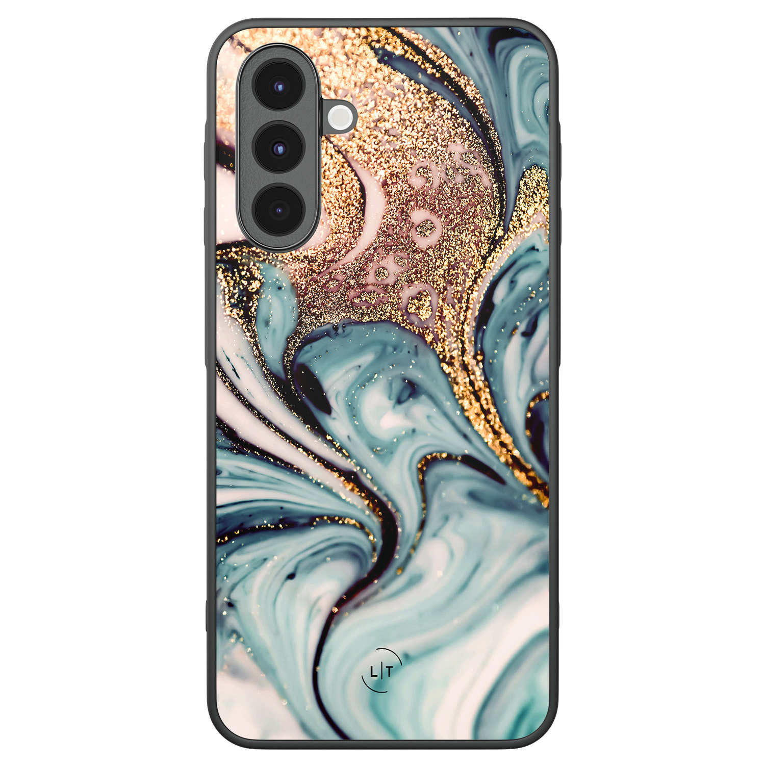 Leuke Telefoonhoesjes Samsung Galaxy A16 backcover hoesje - Marmer blauw goud