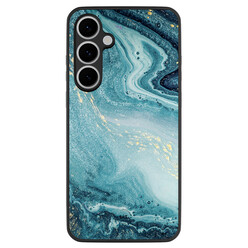 Leuke Telefoonhoesjes Samsung Galaxy S24 FE backcover hoesje - Marmer blauw
