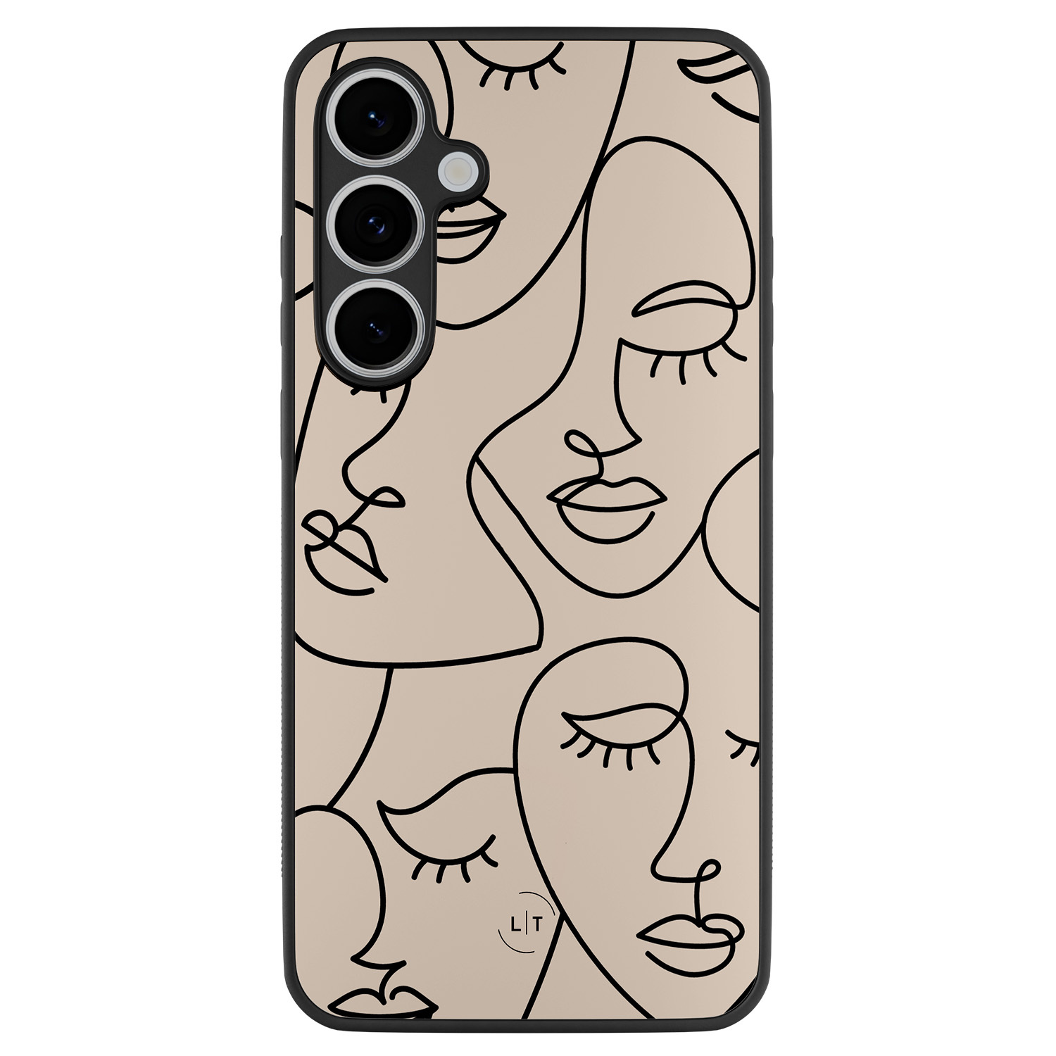 Leuke Telefoonhoesjes Samsung Galaxy S24 FE backcover hoesje - Abstract faces