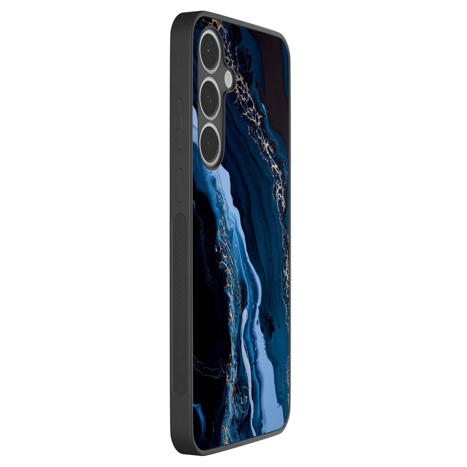 Leuke Telefoonhoesjes Samsung Galaxy S24 FE backcover hoesje - Marmer lagoon blauw