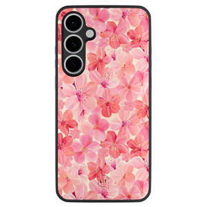 Leuke Telefoonhoesjes Samsung Galaxy S24 FE backcover hoesje - Pink flowers