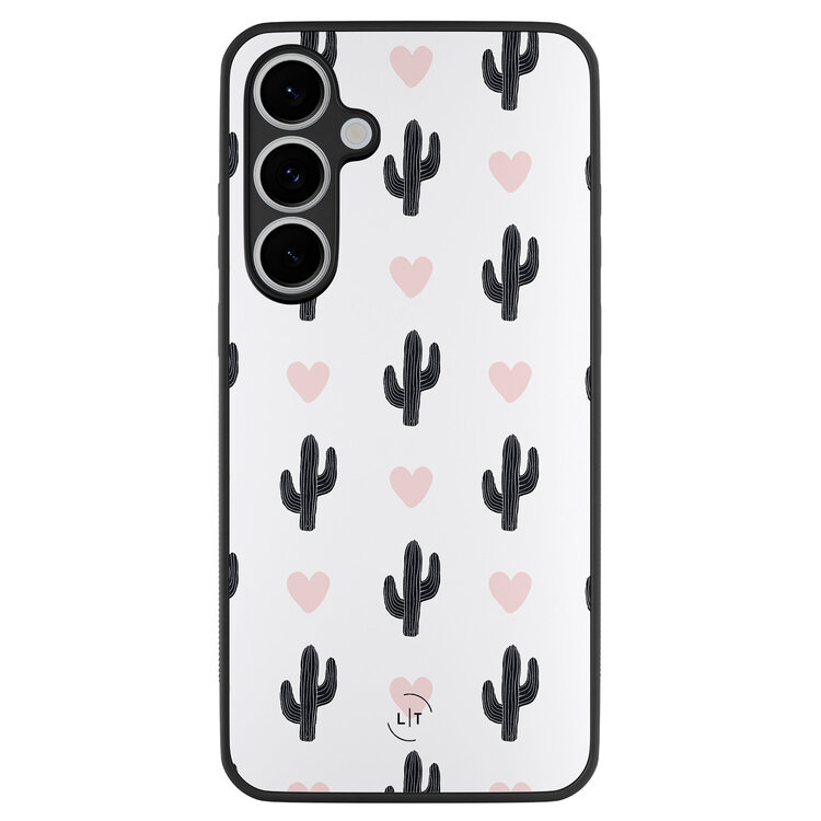 Leuke Telefoonhoesjes Samsung Galaxy S24 FE backcover hoesje - Cactus love