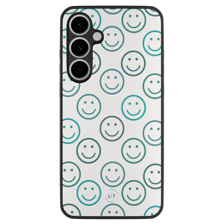 Leuke Telefoonhoesjes Samsung Galaxy S24 FE backcover hoesje - Happy faces