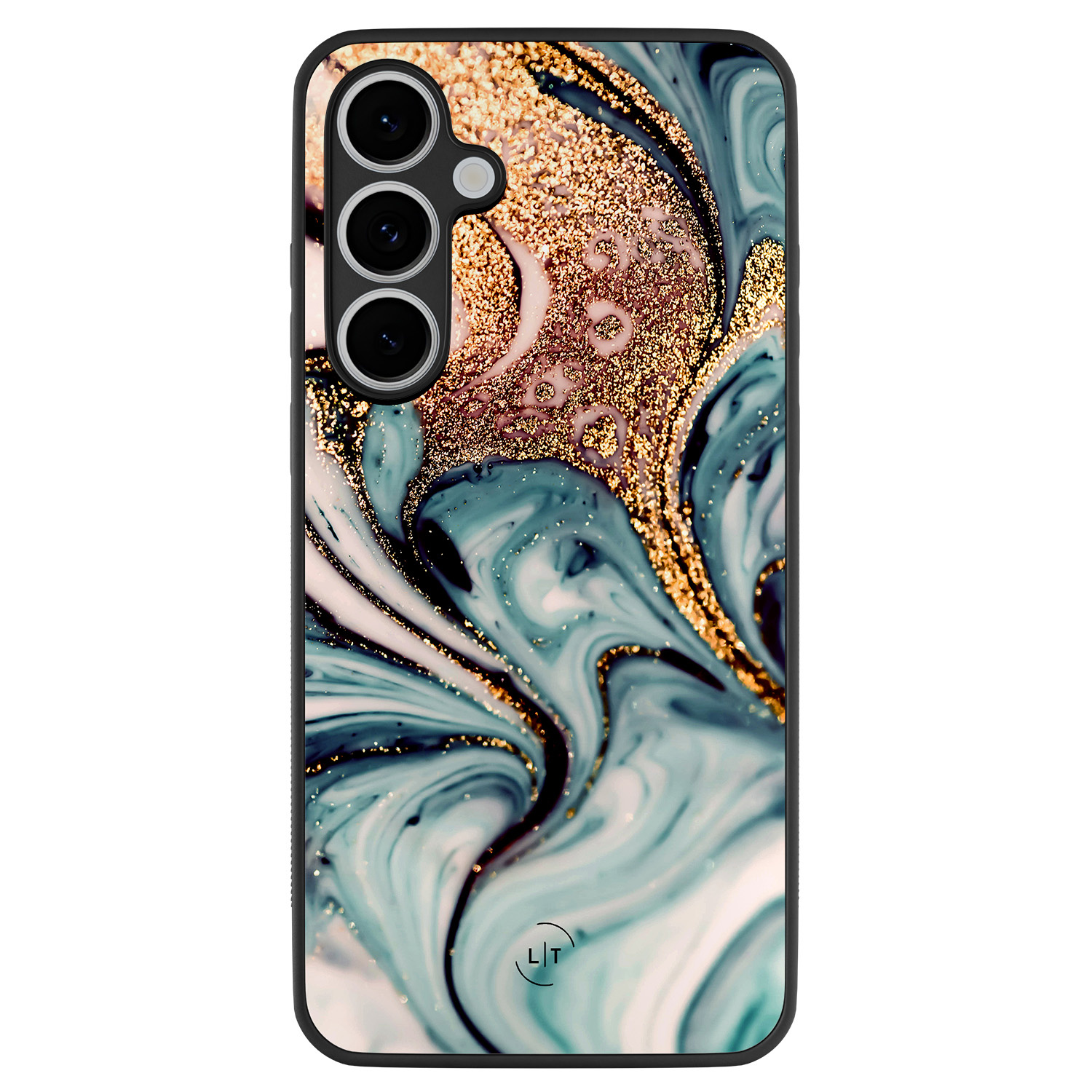 Leuke Telefoonhoesjes Samsung Galaxy S24 FE backcover hoesje - Marmer blauw goud