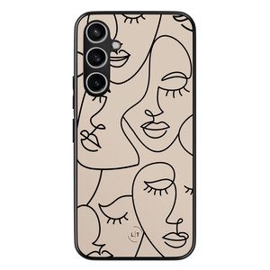 Leuke Telefoonhoesjes Samsung Galaxy S23 FE backcover hoesje - Abstract faces