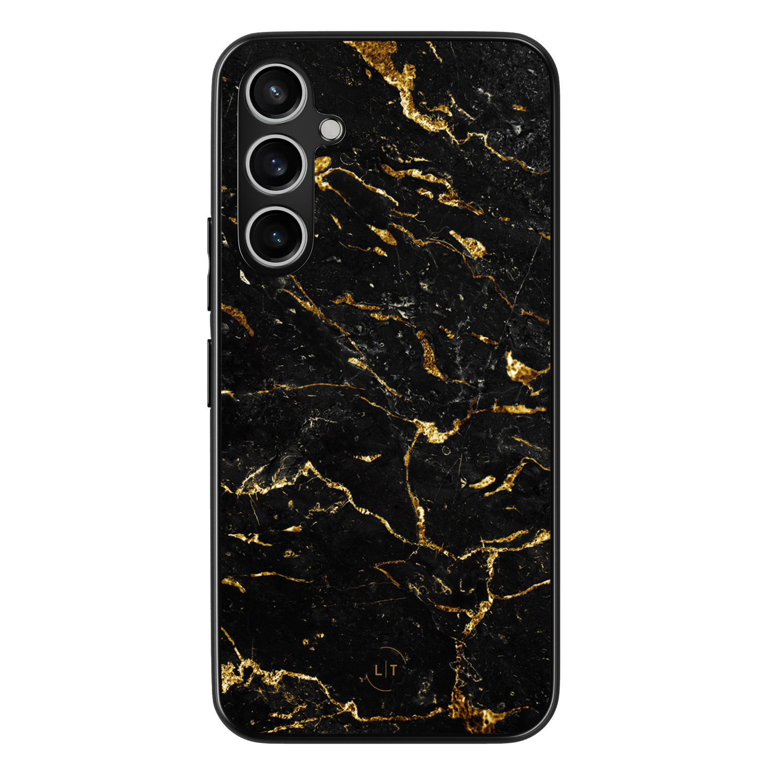 Leuke Telefoonhoesjes Samsung Galaxy S23 FE backcover hoesje - Marmer zwart goud