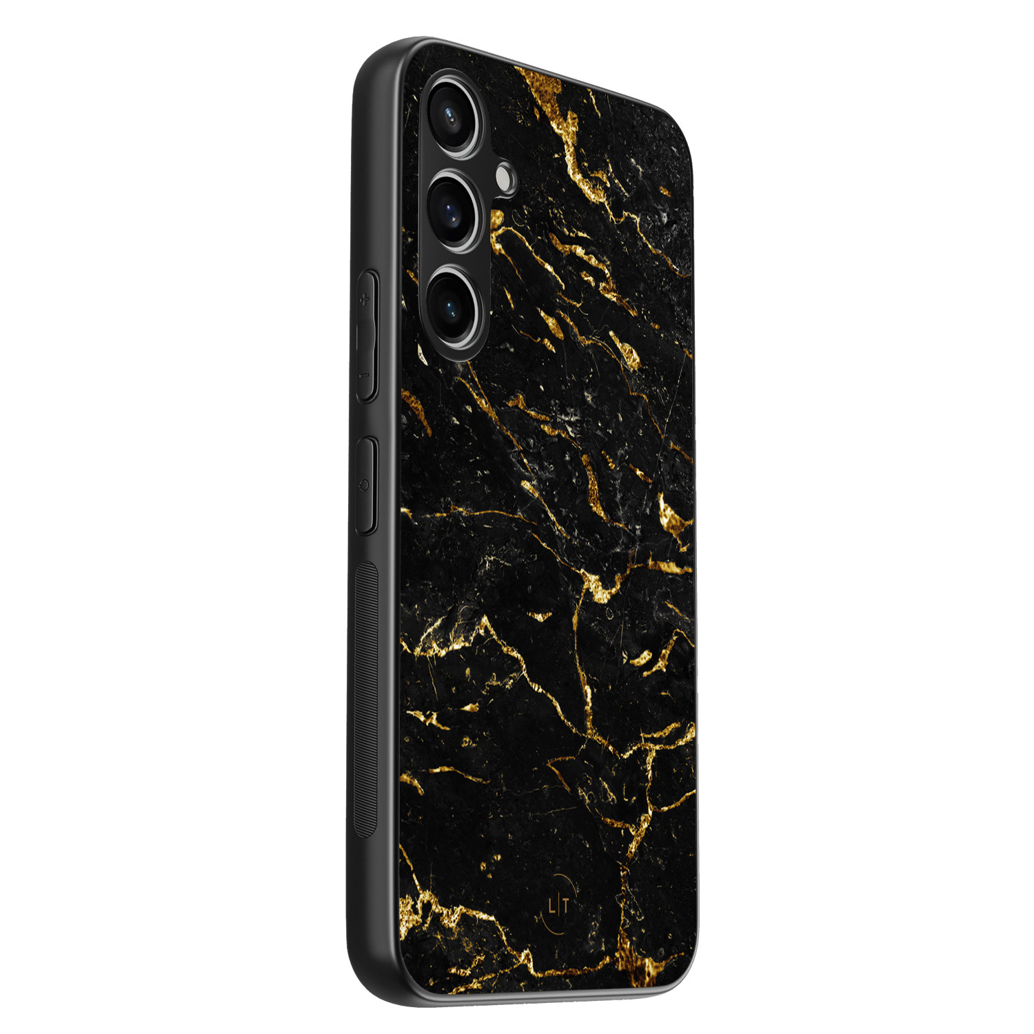 Leuke Telefoonhoesjes Samsung Galaxy S23 FE backcover hoesje - Marmer zwart goud