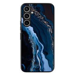 Leuke Telefoonhoesjes Samsung Galaxy S23 FE backcover hoesje - Marmer lagoon blauw