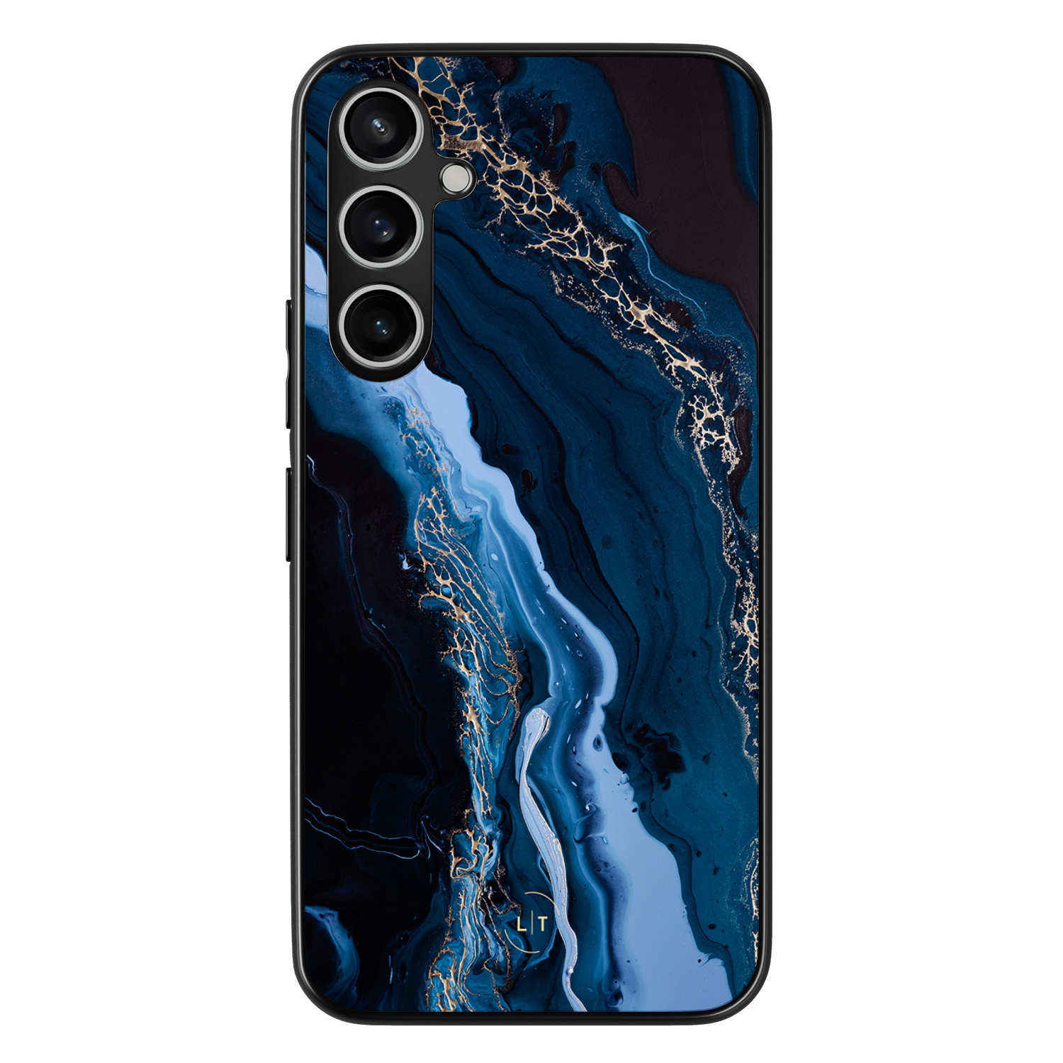 Leuke Telefoonhoesjes Samsung Galaxy S23 FE backcover hoesje - Marmer lagoon blauw