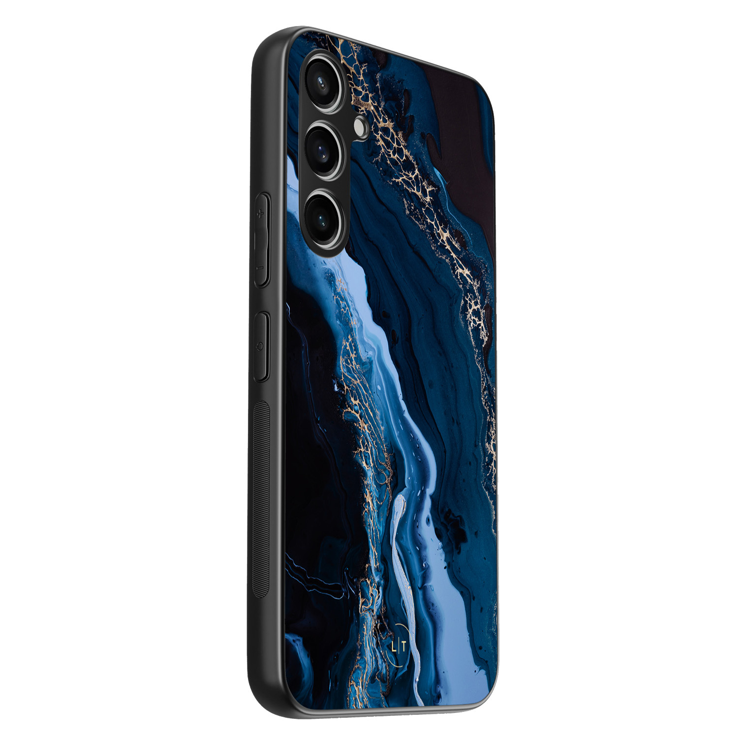 Leuke Telefoonhoesjes Samsung Galaxy S23 FE backcover hoesje - Marmer lagoon blauw