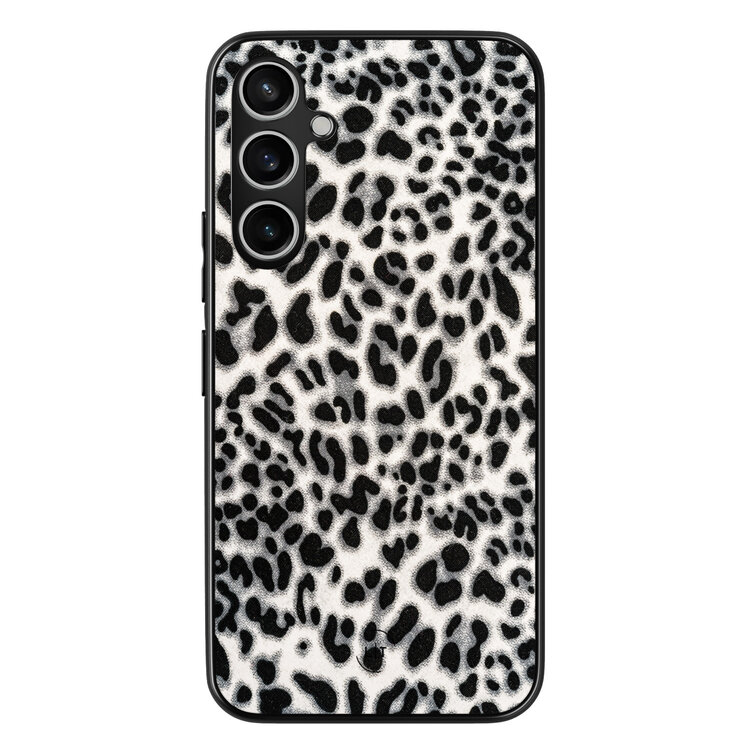 Leuke Telefoonhoesjes Samsung Galaxy S23 FE backcover hoesje - Luipaard grijs