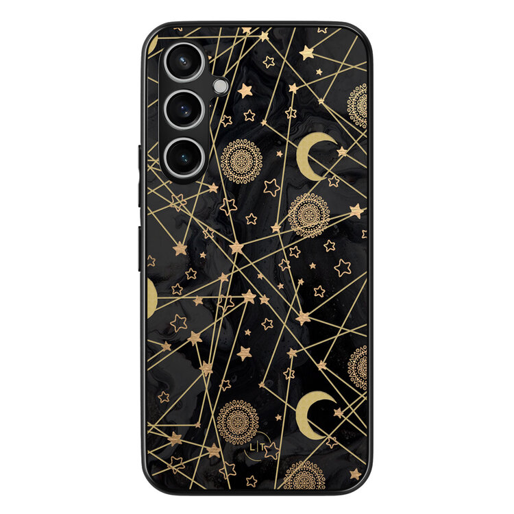 Leuke Telefoonhoesjes Samsung Galaxy S23 FE backcover hoesje - Sun, moon, stars