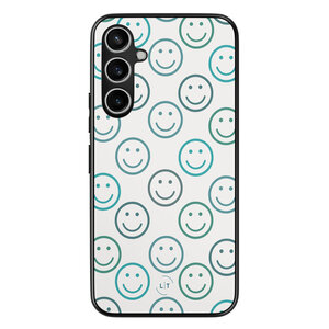 Leuke Telefoonhoesjes Samsung Galaxy S23 FE backcover hoesje - Happy faces