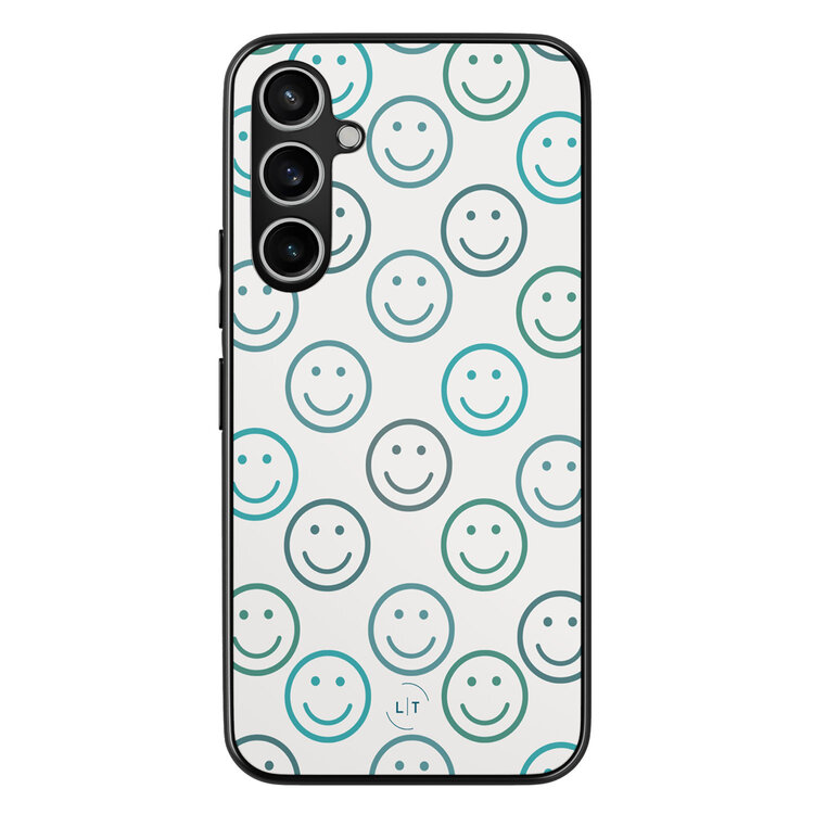 Leuke Telefoonhoesjes Samsung Galaxy S23 FE backcover hoesje - Happy faces