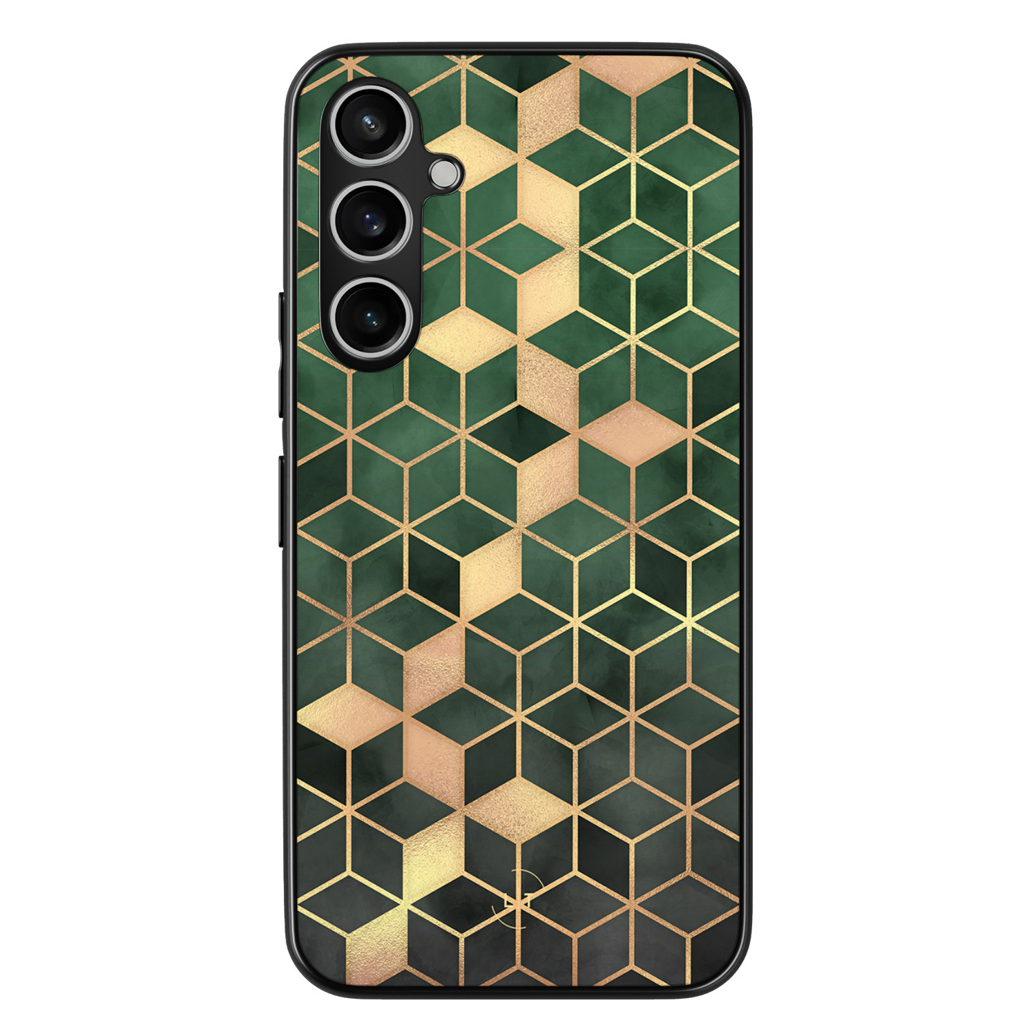 Leuke Telefoonhoesjes Samsung Galaxy S23 FE backcover hoesje - Kubus groen