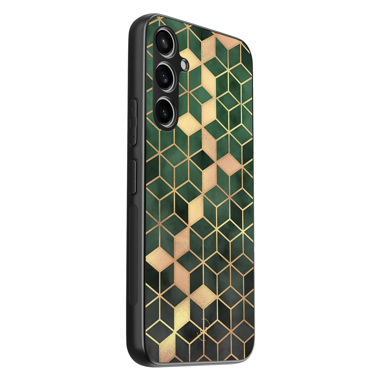 Leuke Telefoonhoesjes Samsung Galaxy S23 FE backcover hoesje - Kubus groen