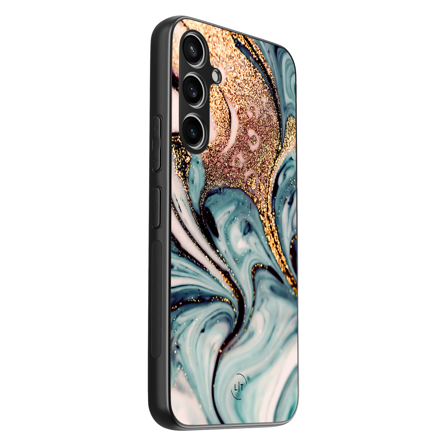 Leuke Telefoonhoesjes Samsung Galaxy S23 FE backcover hoesje - Marmer blauw goud