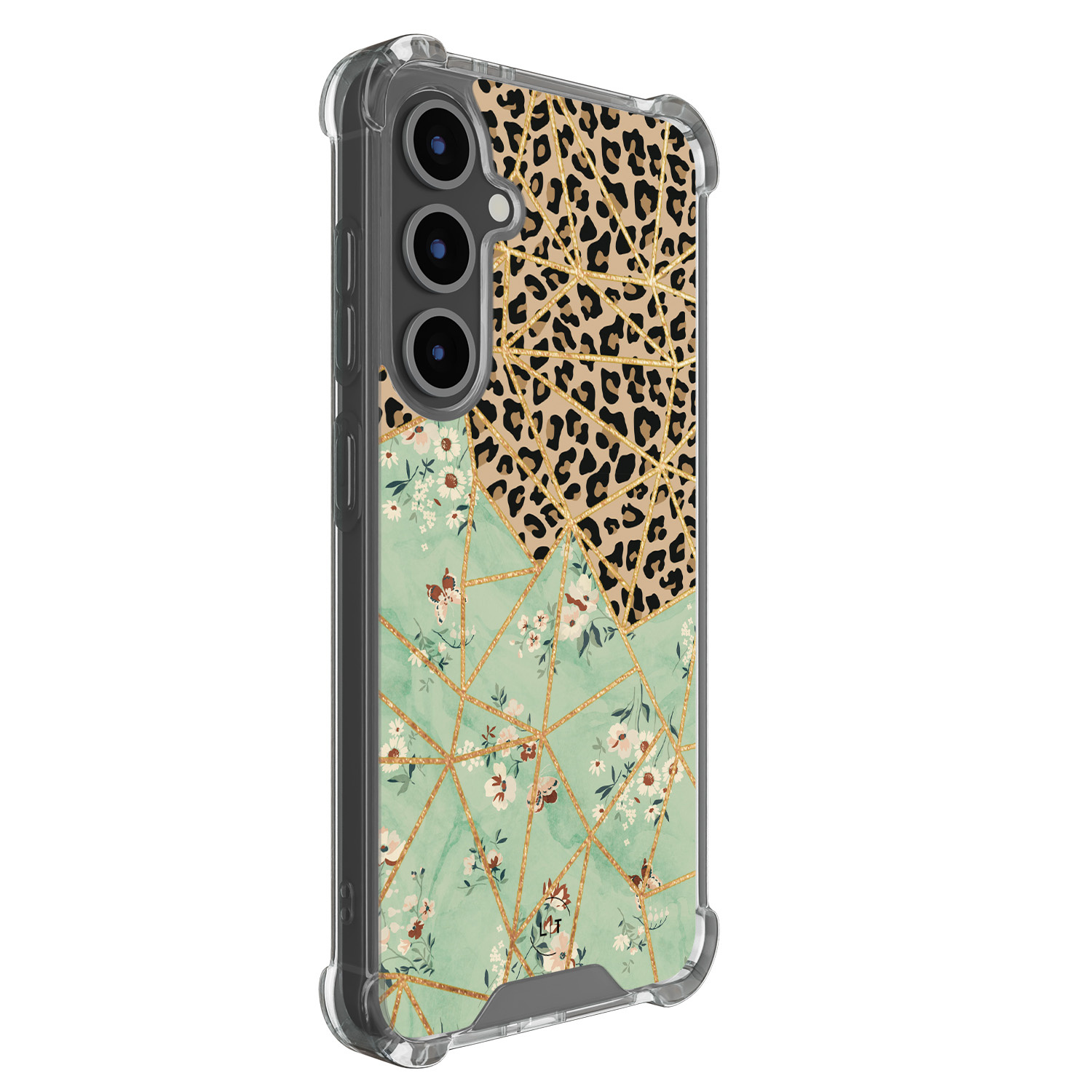 Leuke Telefoonhoesjes Samsung Galaxy S25 FE shockproof case - Luipaard flower print