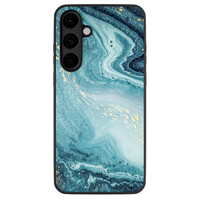 Leuke Telefoonhoesjes Samsung Galaxy S25 FE backcover hoesje - Marmer blauw