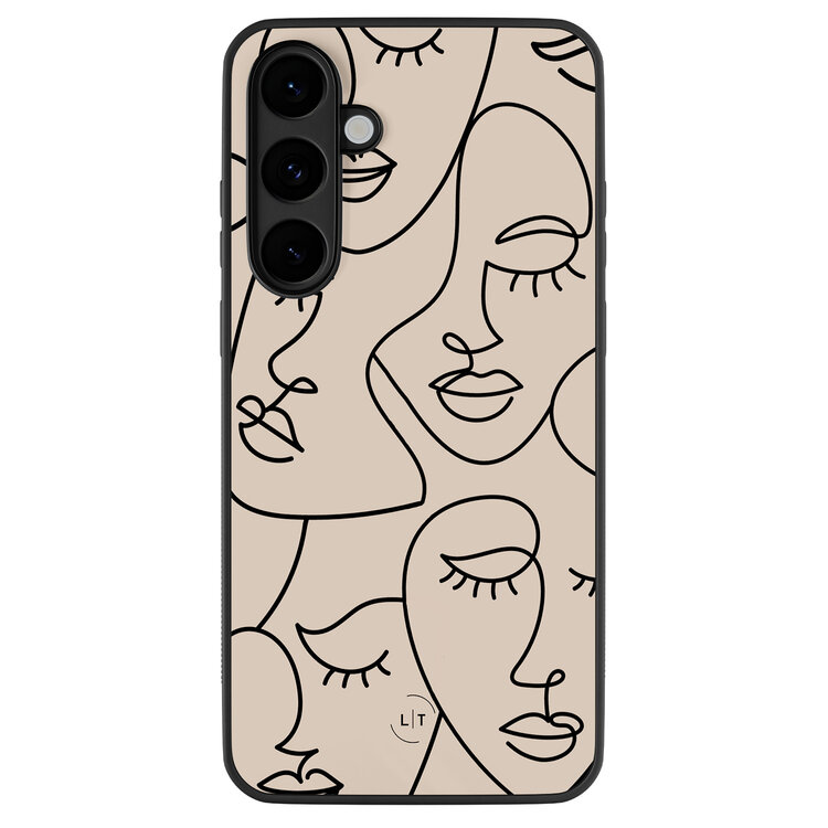 Leuke Telefoonhoesjes Samsung Galaxy S25 FE backcover hoesje - Abstract faces