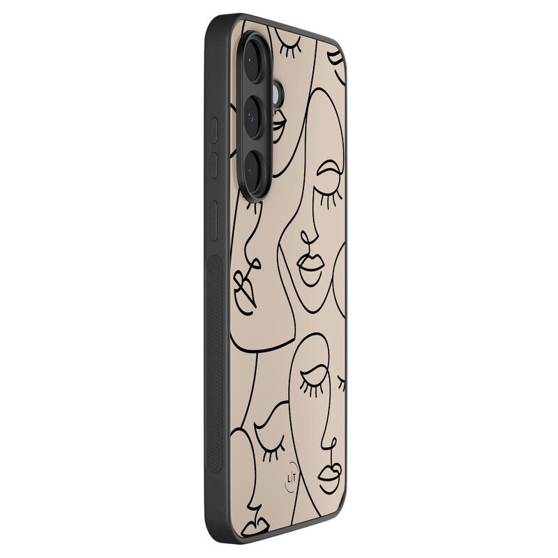 Leuke Telefoonhoesjes Samsung Galaxy S25 FE backcover hoesje - Abstract faces