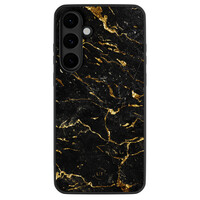 Leuke Telefoonhoesjes Samsung Galaxy S25 FE backcover hoesje - Marmer zwart goud