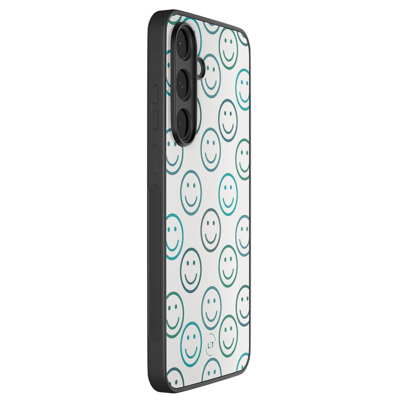Leuke Telefoonhoesjes Samsung Galaxy S25 FE backcover hoesje - Happy faces