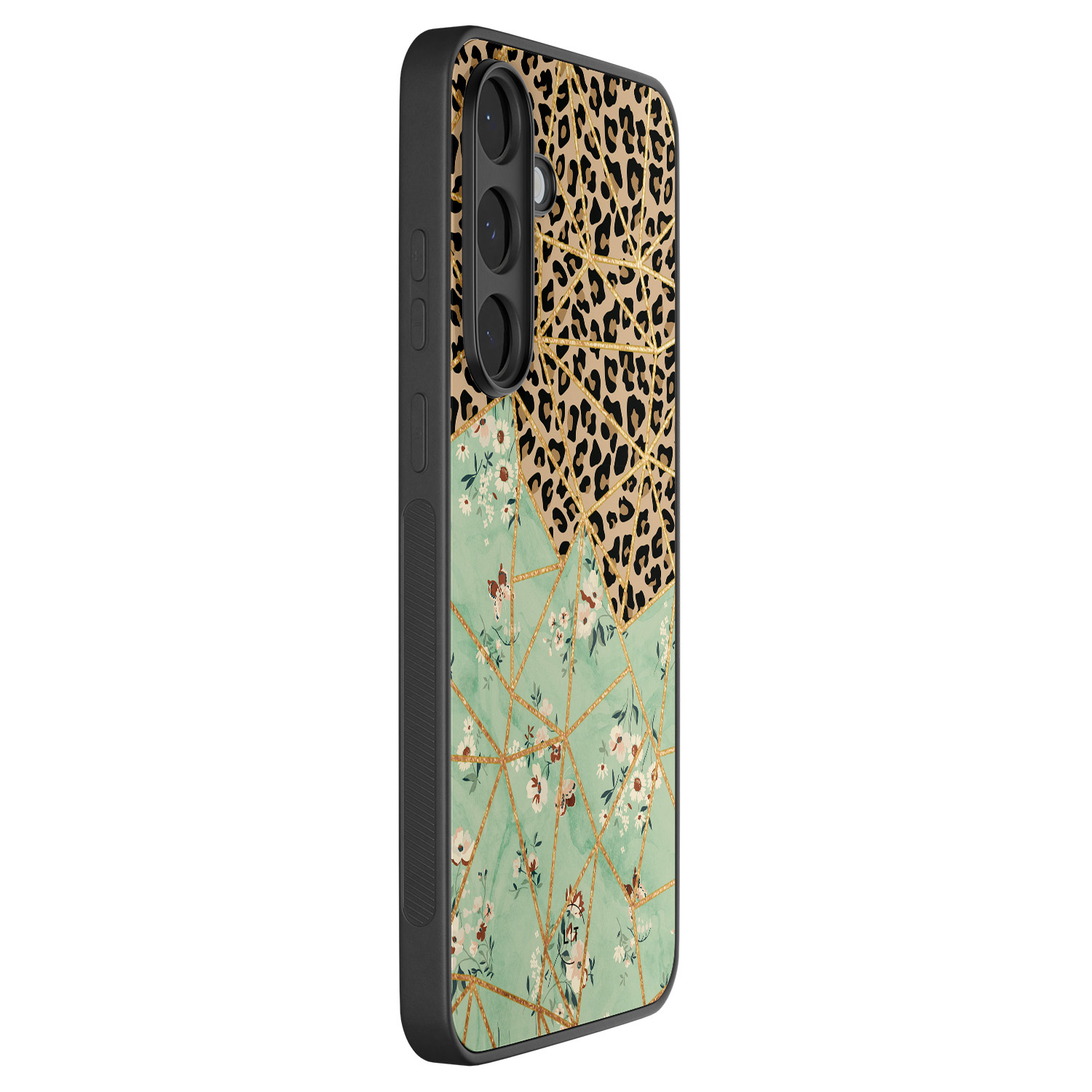 Leuke Telefoonhoesjes Samsung Galaxy S25 FE backcover hoesje - Luipaard flower print