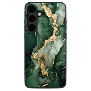 Leuke Telefoonhoesjes Samsung Galaxy S25 FE backcover hoesje - Marmer groen goud