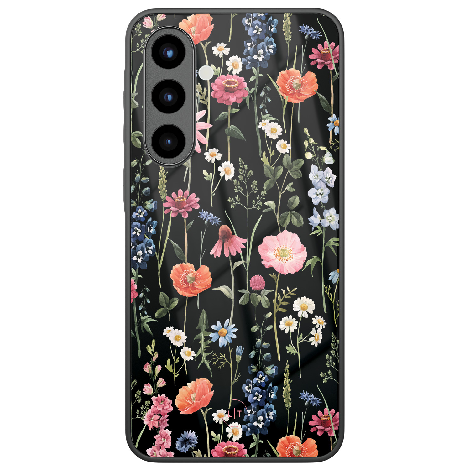 Leuke Telefoonhoesjes Samsung Galaxy A56 hoesje glas - Dark flowers