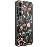 Leuke Telefoonhoesjes Samsung Galaxy A56 hoesje glas - Dark flowers