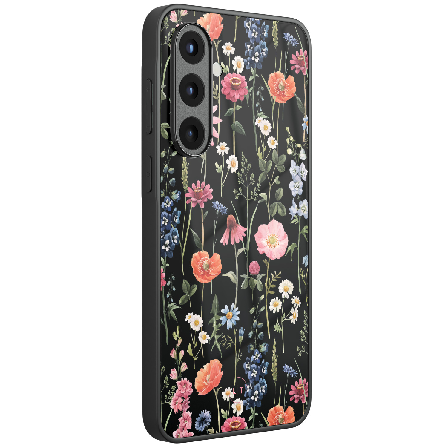 Leuke Telefoonhoesjes Samsung Galaxy A56 hoesje glas - Dark flowers