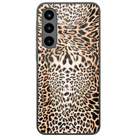 Leuke Telefoonhoesjes Samsung Galaxy A56 hoesje glas - Luipaardprint
