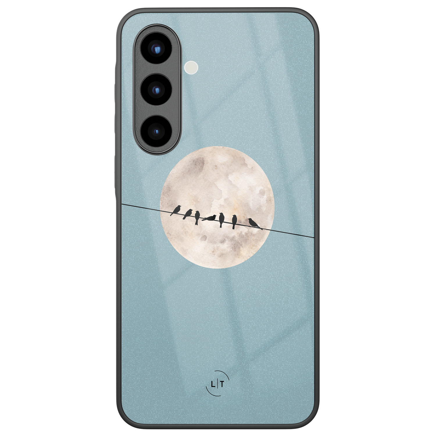 Leuke Telefoonhoesjes Samsung Galaxy A56 hoesje glas - Moon birds