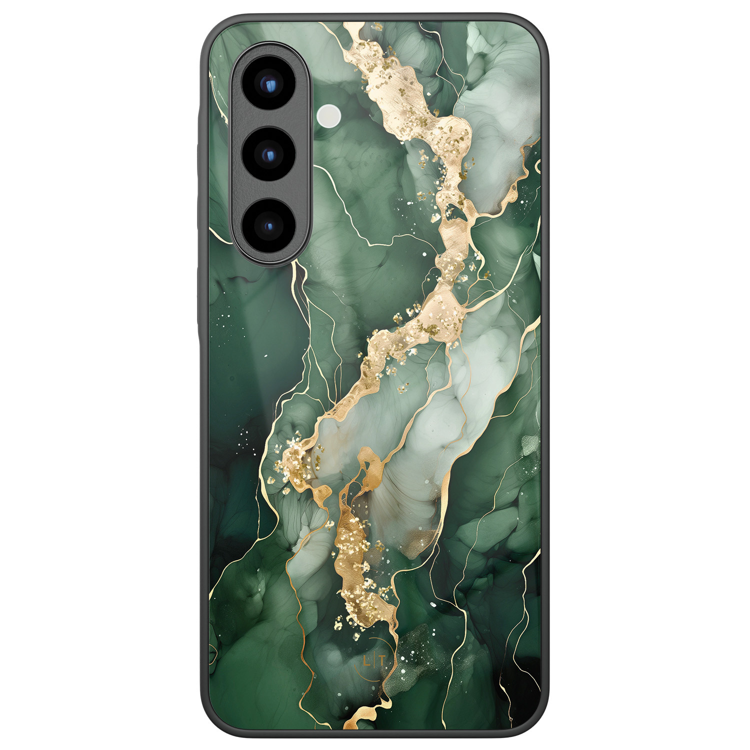 Leuke Telefoonhoesjes Samsung Galaxy A56 hoesje glas - Marmer groen goud