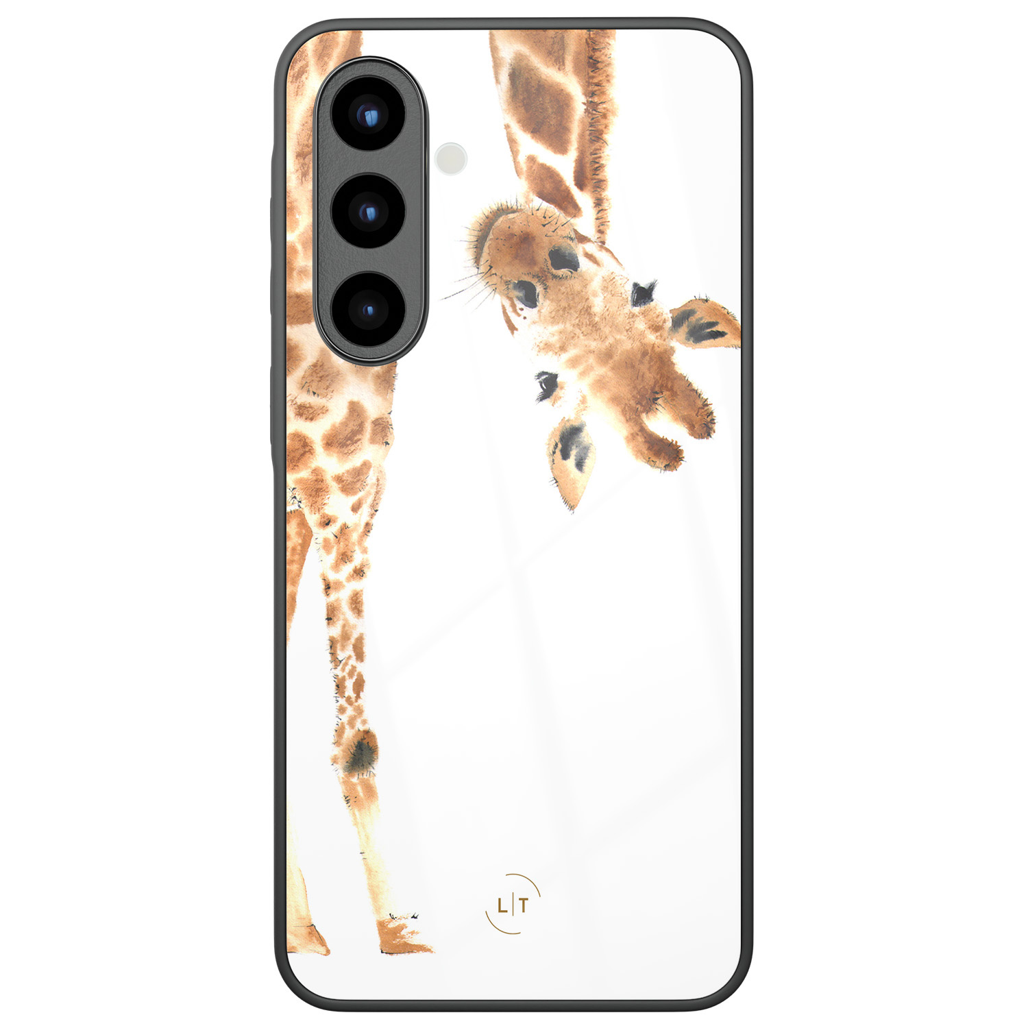 Leuke Telefoonhoesjes Samsung Galaxy A56 hoesje glas - Giraffe