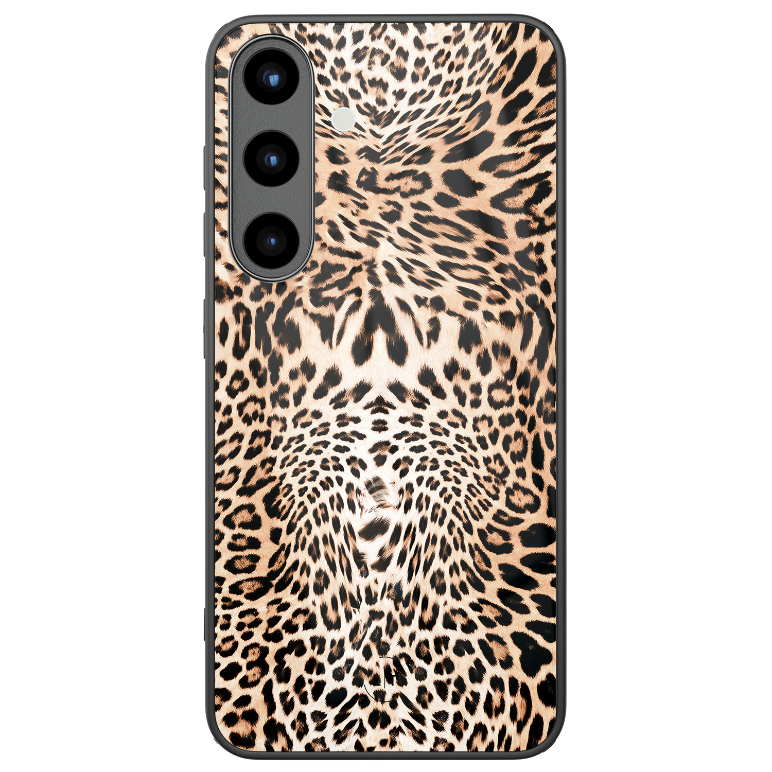 Leuke Telefoonhoesjes Samsung Galaxy S25 hoesje glas - Luipaardprint